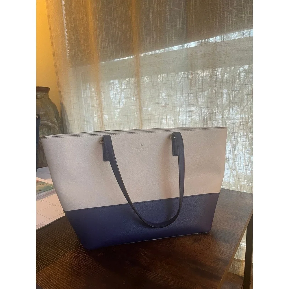 Kate Spade Cedar Street Tote, Sapphire and Cream, Large bag with plenty of room